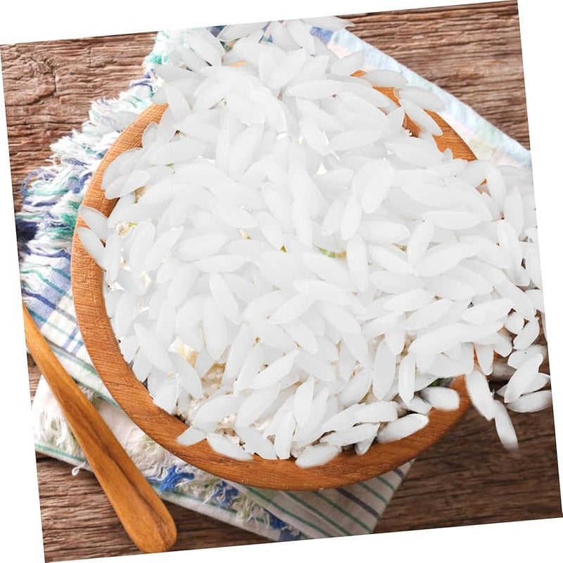 White PVC Fake Rice Models 3 Pack Kitchen Display Photography Props Wedding Decor - Image 4